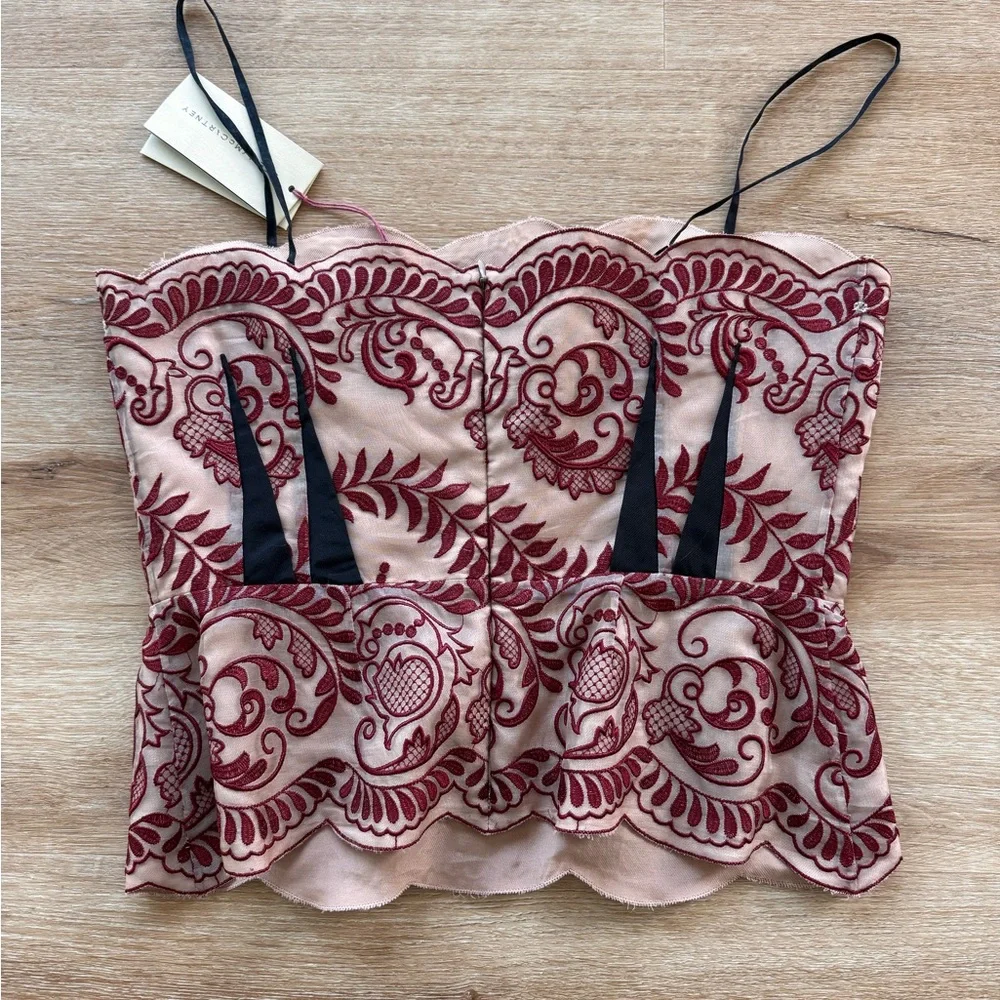 Stella McCartney, Elegant Embroidered silk corset - Picture 3 of 4
